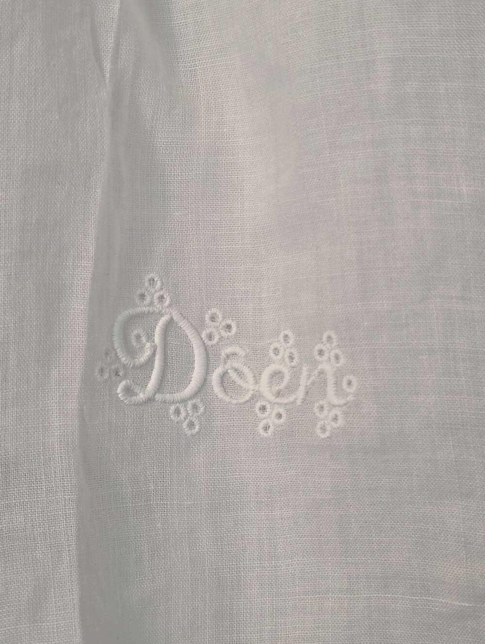 Women's White Blouse - DÔEN Marinette Vintage Inspired Peasant Embroidery Size M - Picture 6 of 13